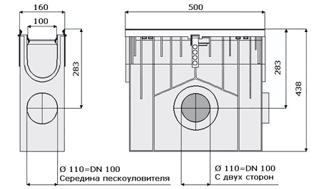 Пластиковый пескоуловитель арт 41152